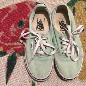 VANS mint green shoes